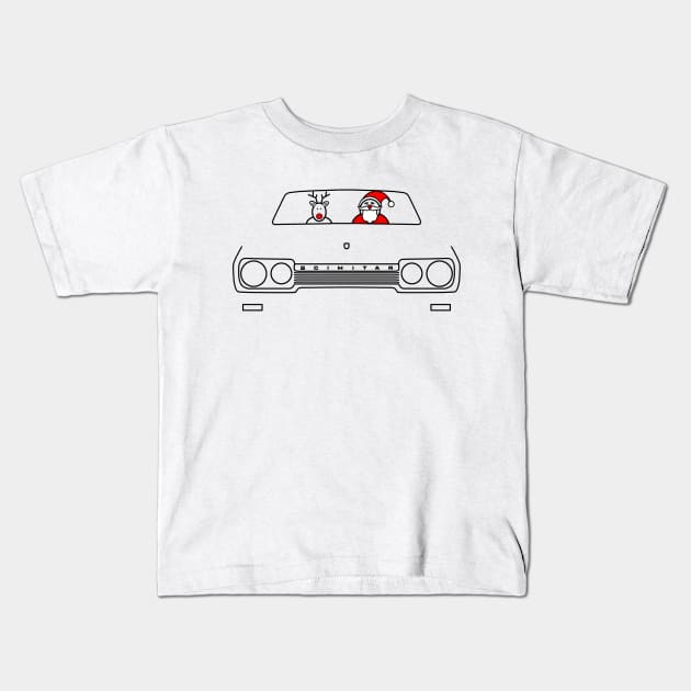 Reliant Scimitar classic British car Christmas special edition Kids T-Shirt by soitwouldseem